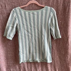 Ann Taylor Factory Tops | Striped | Color: Blue/Green | Size: S